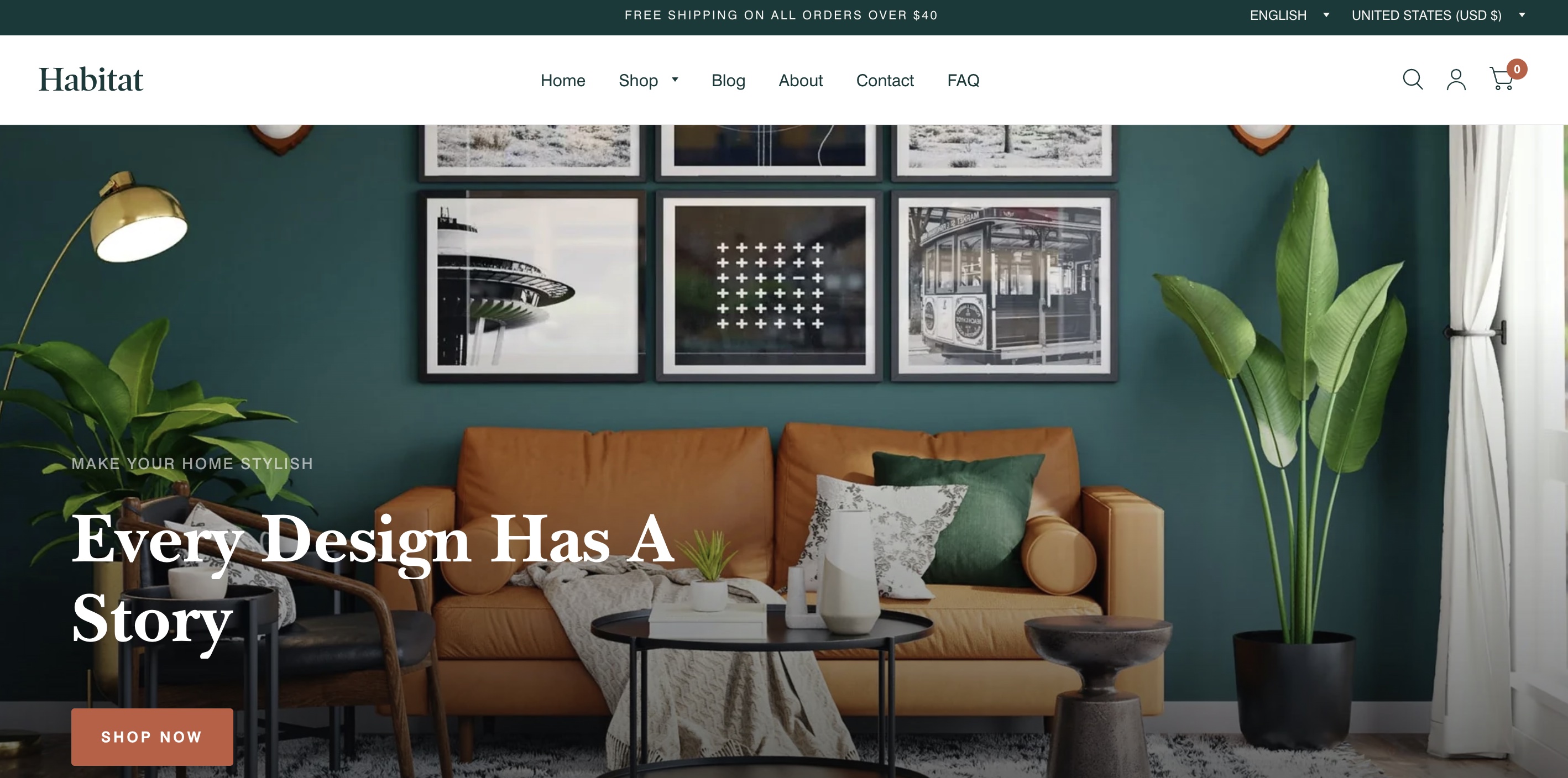 Habitat Shopify paid furniture theme