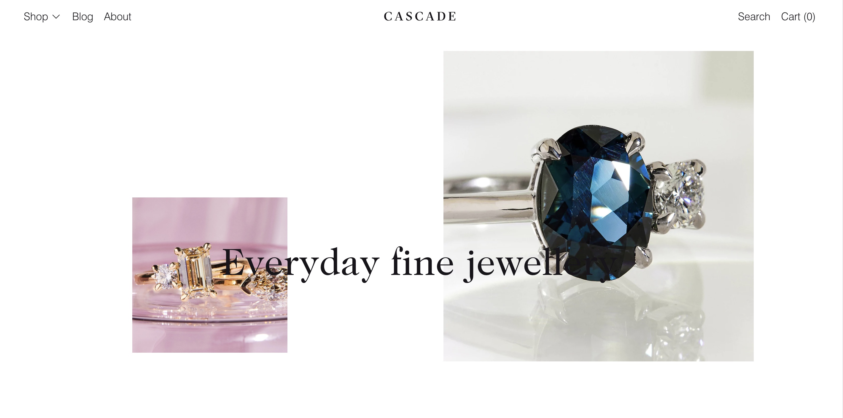 Cascade paid Shopify jewelry theme